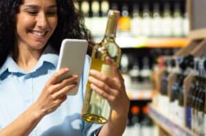 Column etiket wijnfles